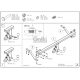 Фаркоп оцинкованный Galia шар C съемный для Citroen DS5 2011-2015